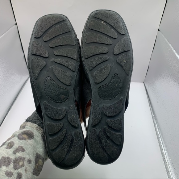 Born cross straps flats sandals size 8.5 black slingback - Picture 4 of 7